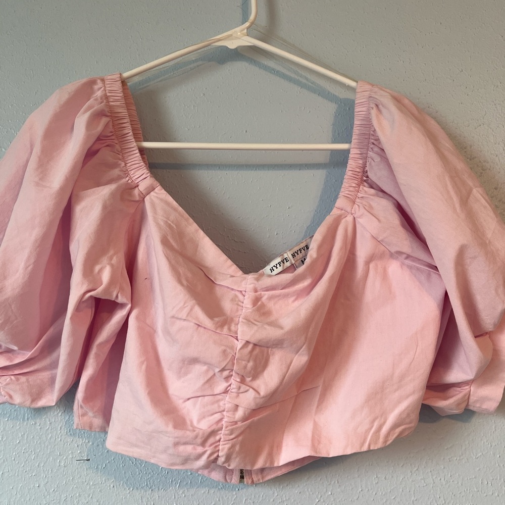 HYFVE Pink Cinched Blouse in Medium